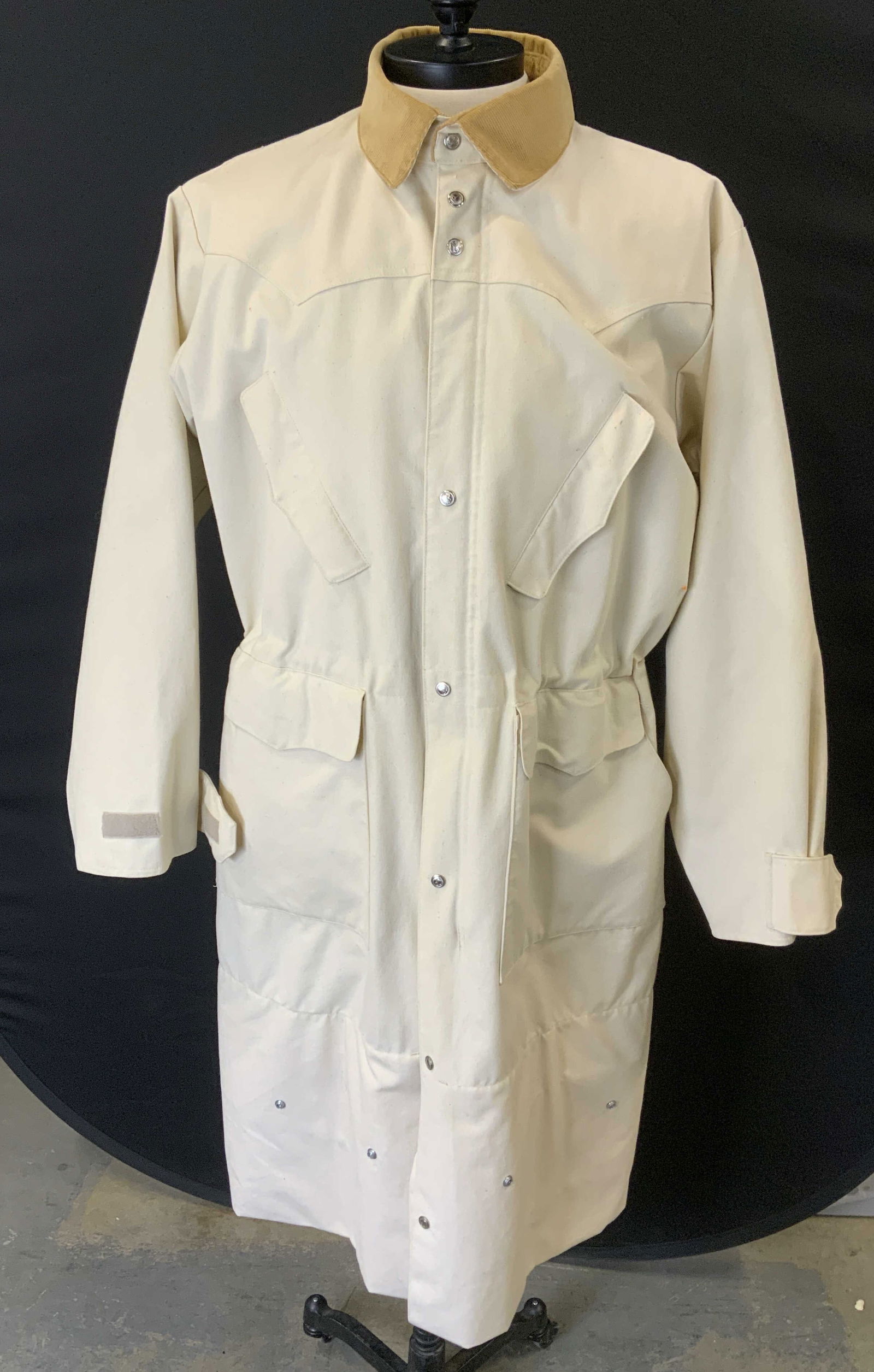 J Peterman Co Cream Cotton Long Jacket (1 of 7)