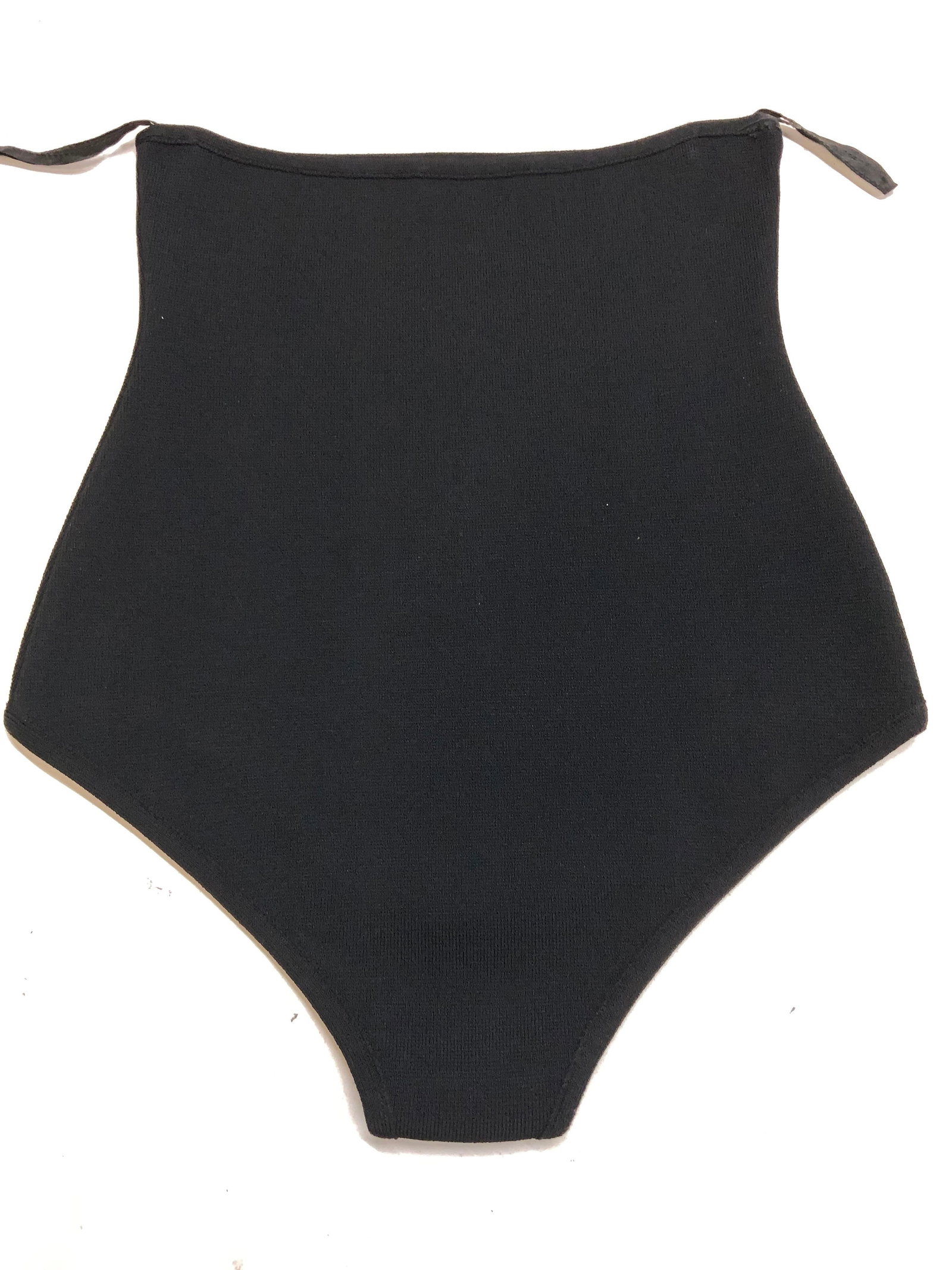 Prada Black Stretch Lower Control Shape wear: Prada Made in Italy size 38 stretch high waist Shape wear. This garment goes over the underwear to shape your lower torso and stomach. Brief style. 14.75 in. Long. Original Prada Label. Prada Italy Co