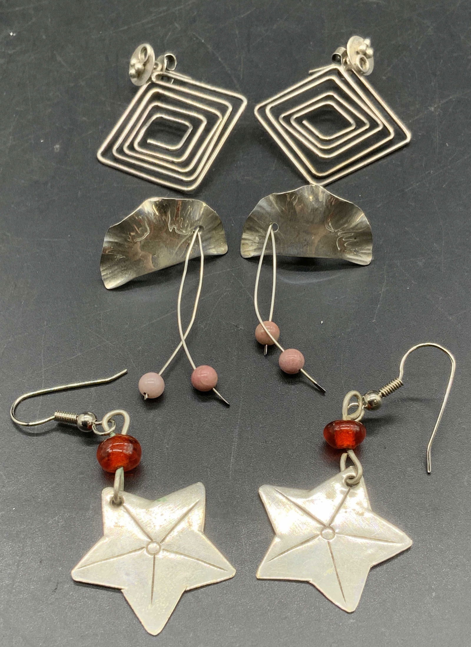 Lot 3 PEARCE STERLING SILVER Earrings & More (1 of 8)
