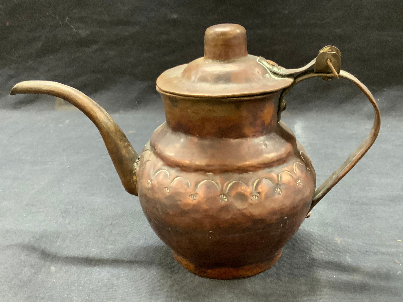 Vintage Etched Copper Tea Pot (1 of 8)