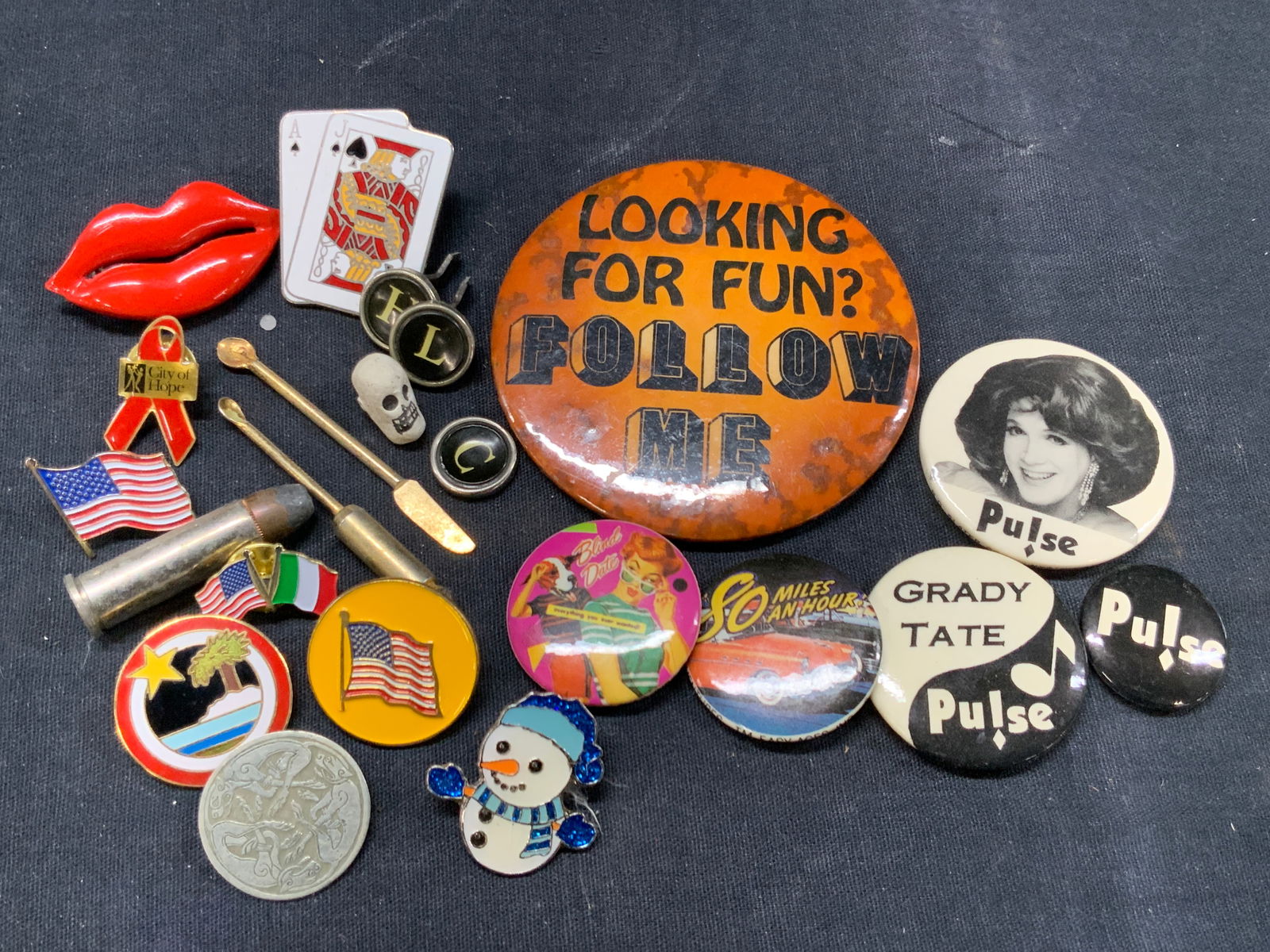 Lot 20+ Vtg Enamel Pop Culture Pins & More (1 of 12)