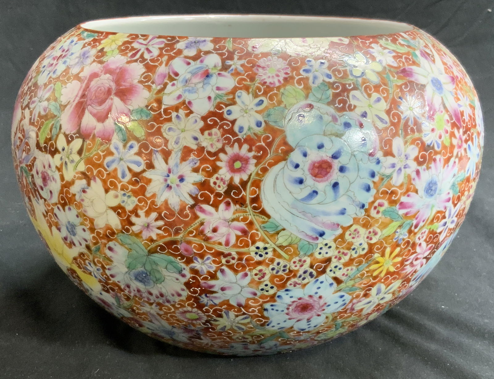 Hand Painted Porcelain Floral Chintz Planter (1 of 8)