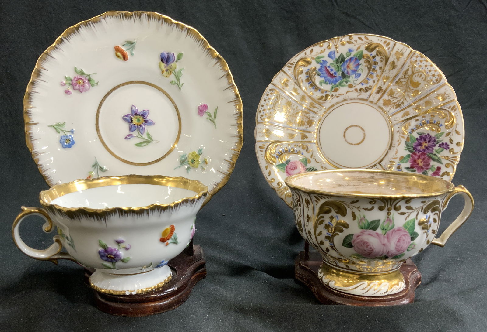 Meissen, SPM 2 Sets of Porcelain Tea Cups/ Saucers (1 of 9)