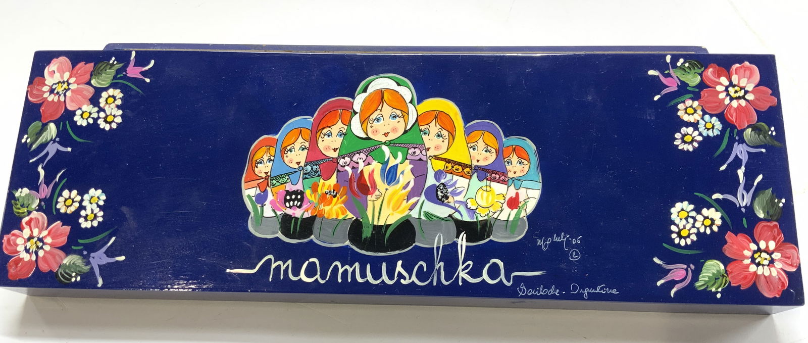 Hand Painted Russian Lacquered Folk Art Box (1 of 7)