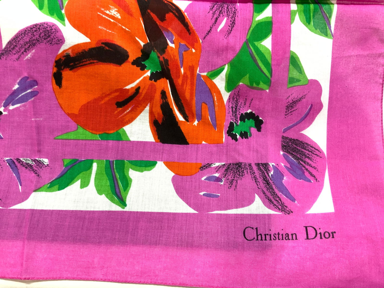 Christian DIOR Bright Botanical Oversize Scarf (1 of 7)