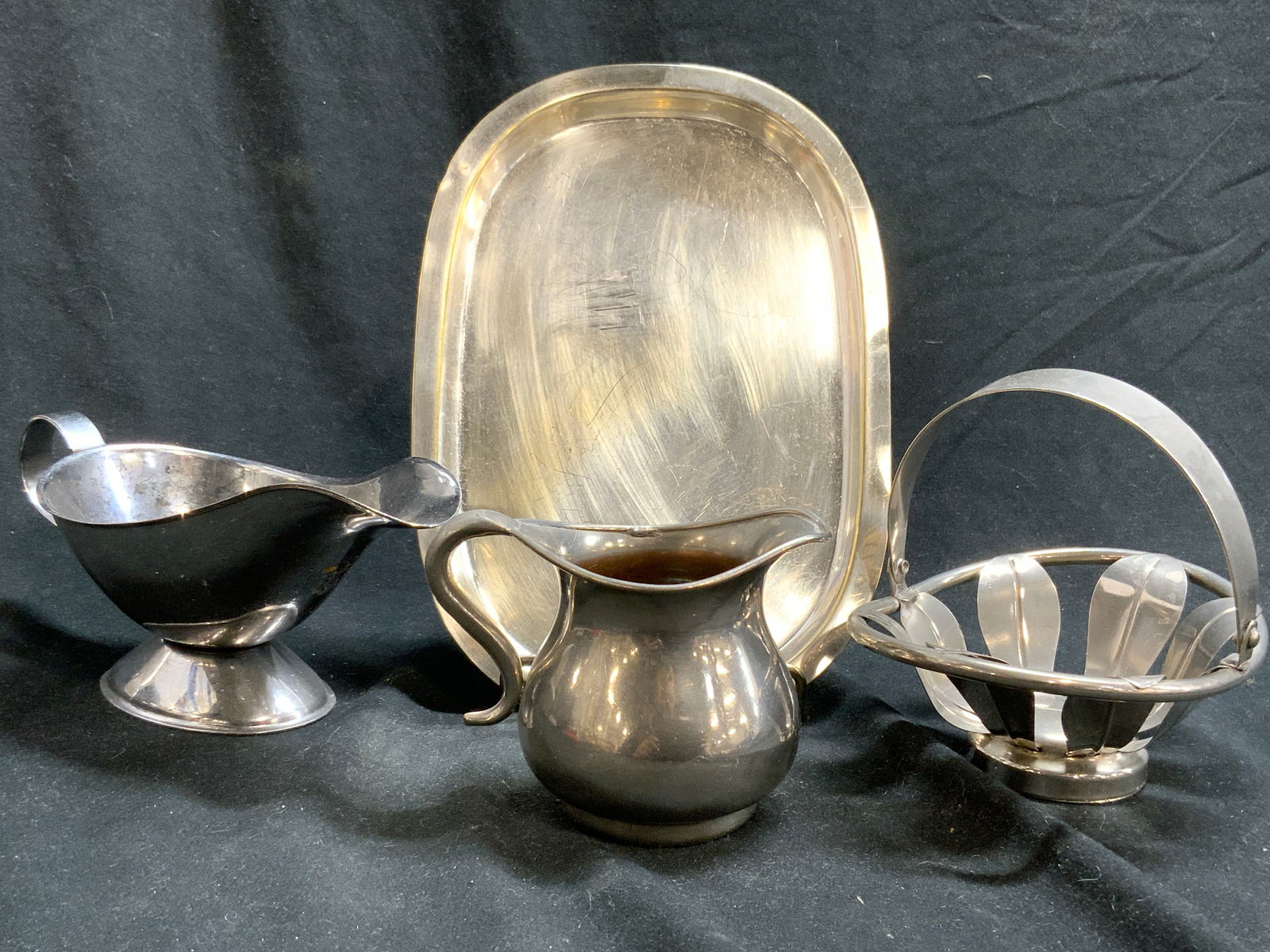 Lot4 Vintage Silver Tn Tableware, Sternauware NY+ (1 of 6)