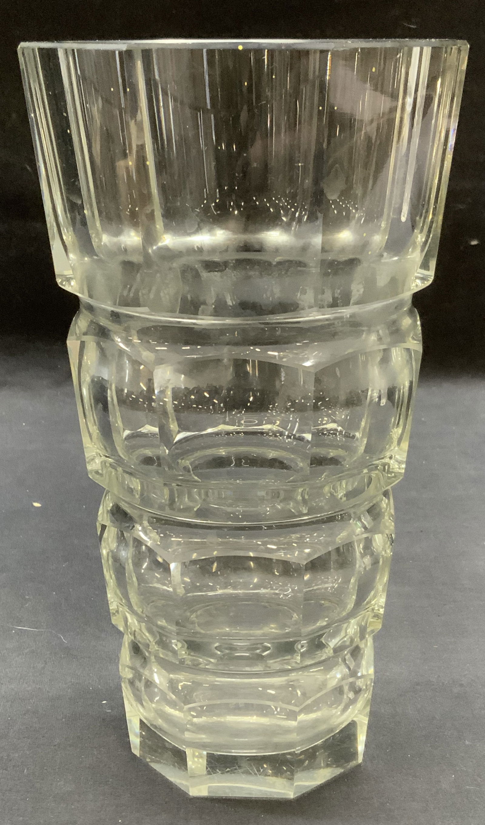 Vintage Heavy Cut Crystal Vase (1 of 6)