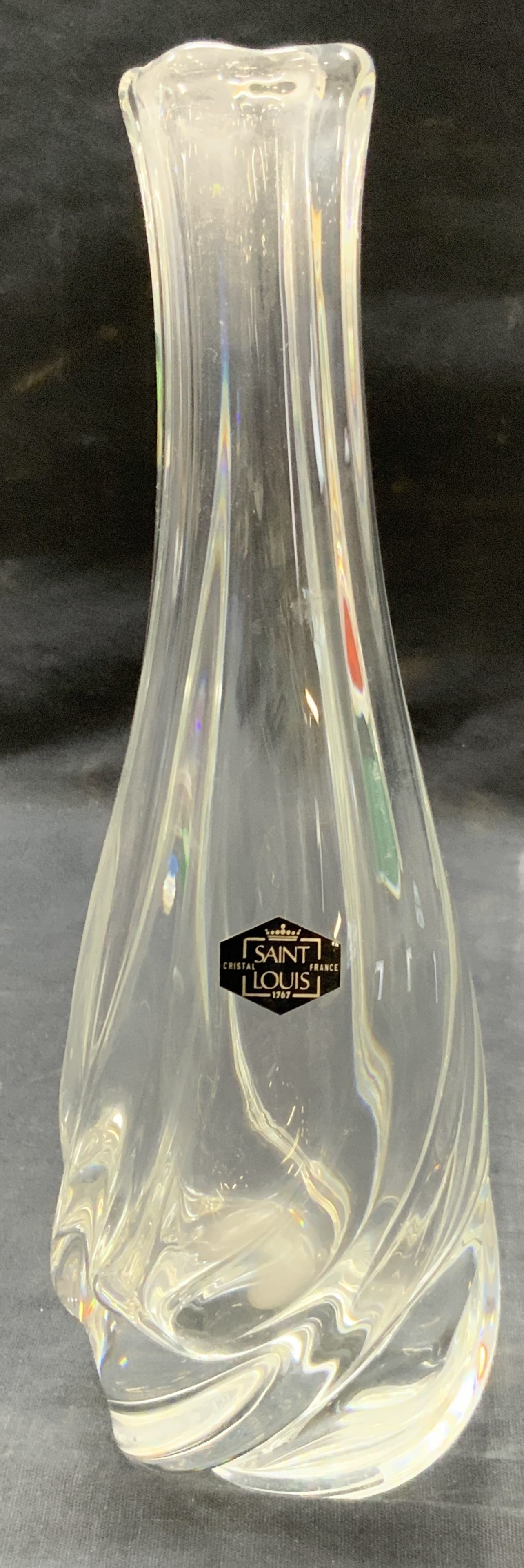 Saint Louis Crystal Spiral Vase, France (1 of 6)