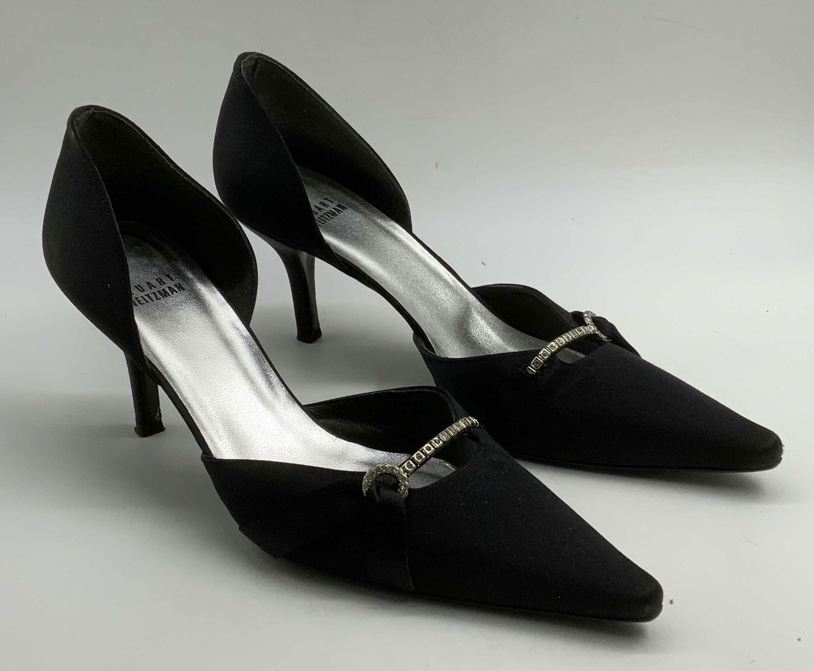 Stuart WEITZMAN Black Satin Crystal Heels, Spain (1 of 6)