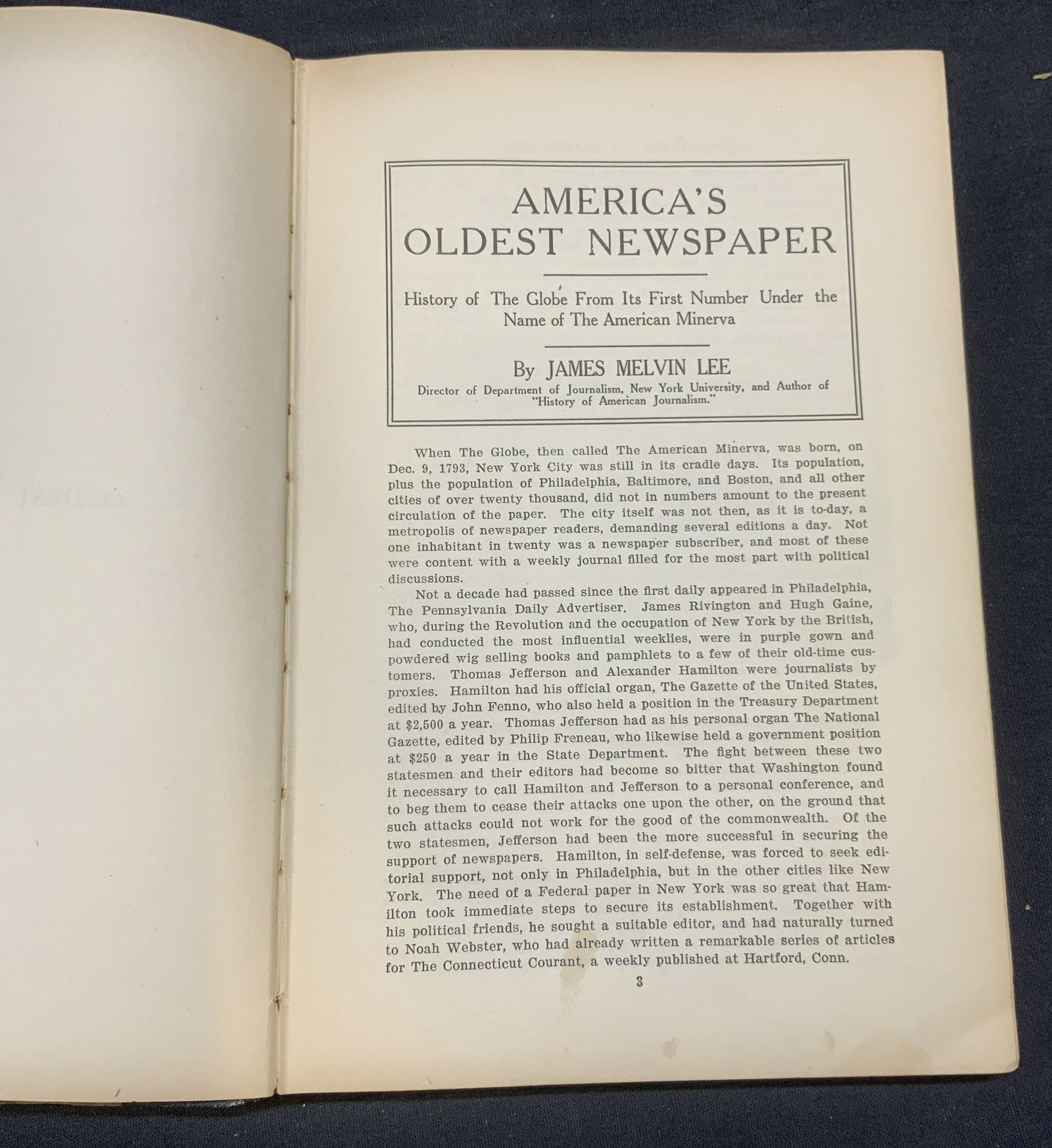 New York Globe 125th Anniversary, Illustr, 1918: Hardcover copy of Americas Oldest Daily Newspaper The New York Globe 125th Anniversary reprint. Contains facsimile reproductions and illustrations. Published 1918. Measures approx. 9.5 x 6.25 inches. 