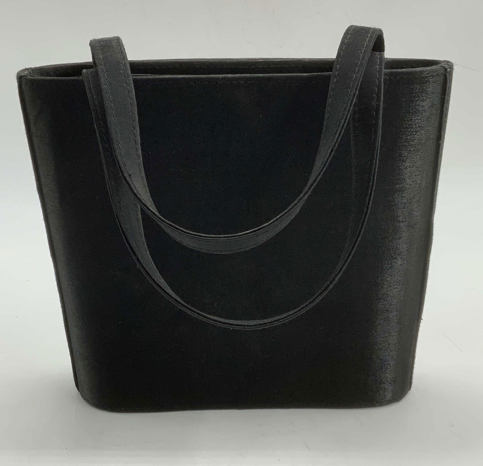 Vintage Carlo Fellini Black Satin Handbag (1 of 6)