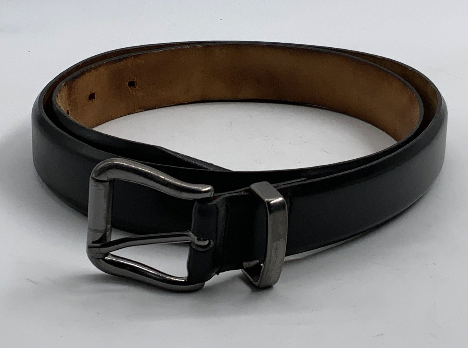 Marconi Black Leather Belt, Italy (1 of 6)