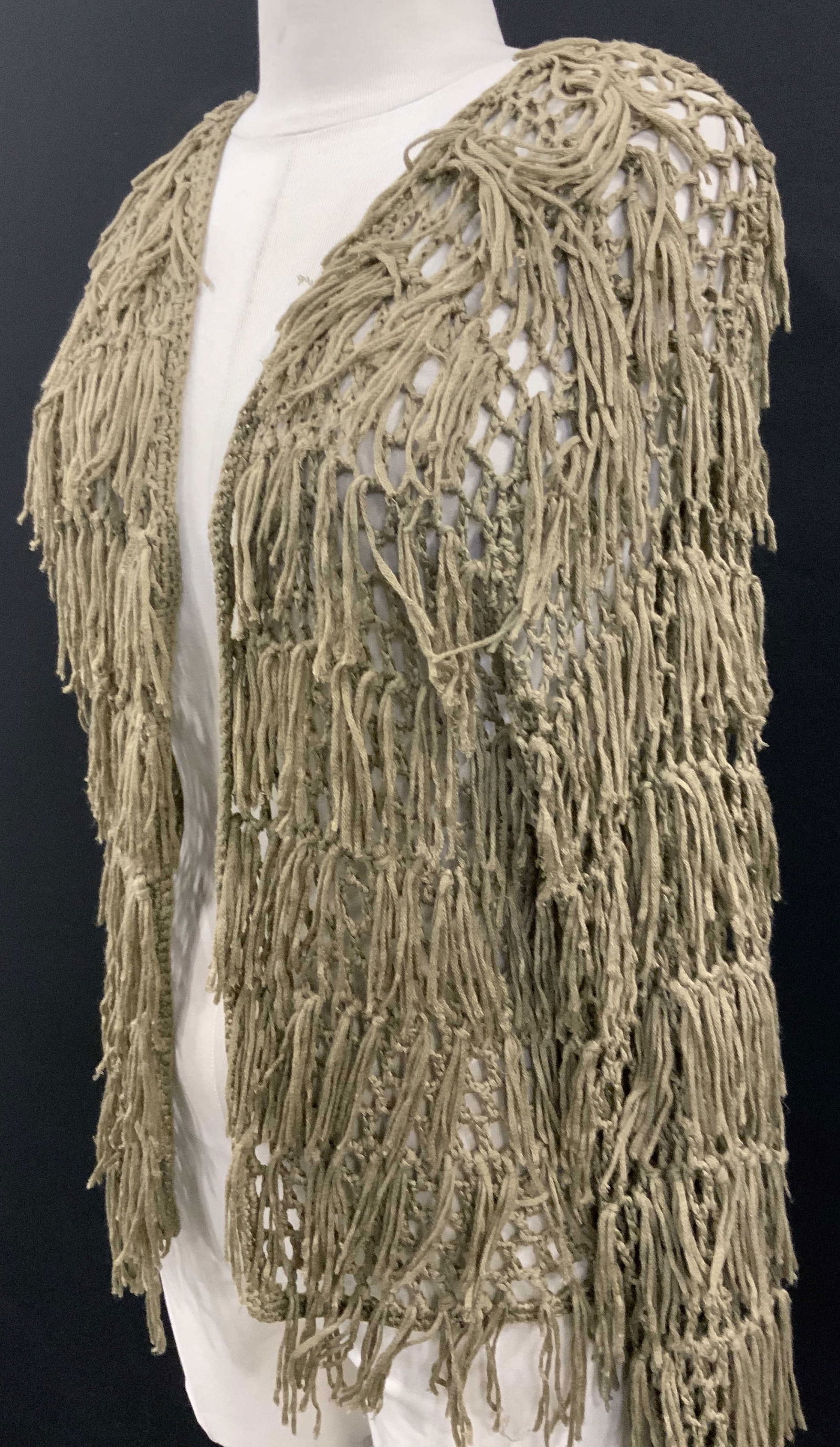 Hand Knit Tassel Cardigan (1 of 9)