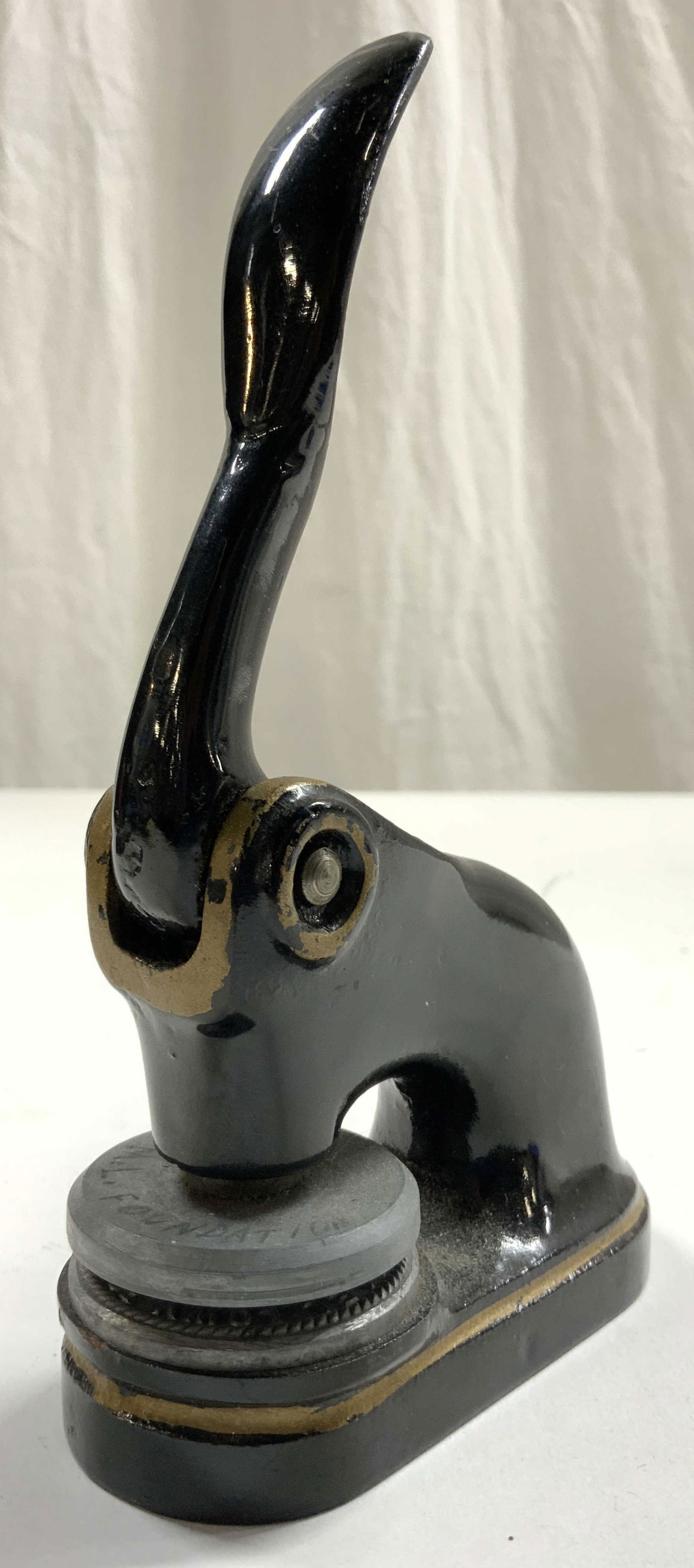 ML FOUNDATION Vintage Cast Iron Notary Seal Stamp: Seal stamp is monogrammed ML FOUNDATION. Stamp reads MICHAEL LOWY FOUNDATION MEMBERSHIP CORPORATION 1944 NEW YORK Piece appears to be antique possibly vintage. Notary Seal Stamp is cast iron. Piece is