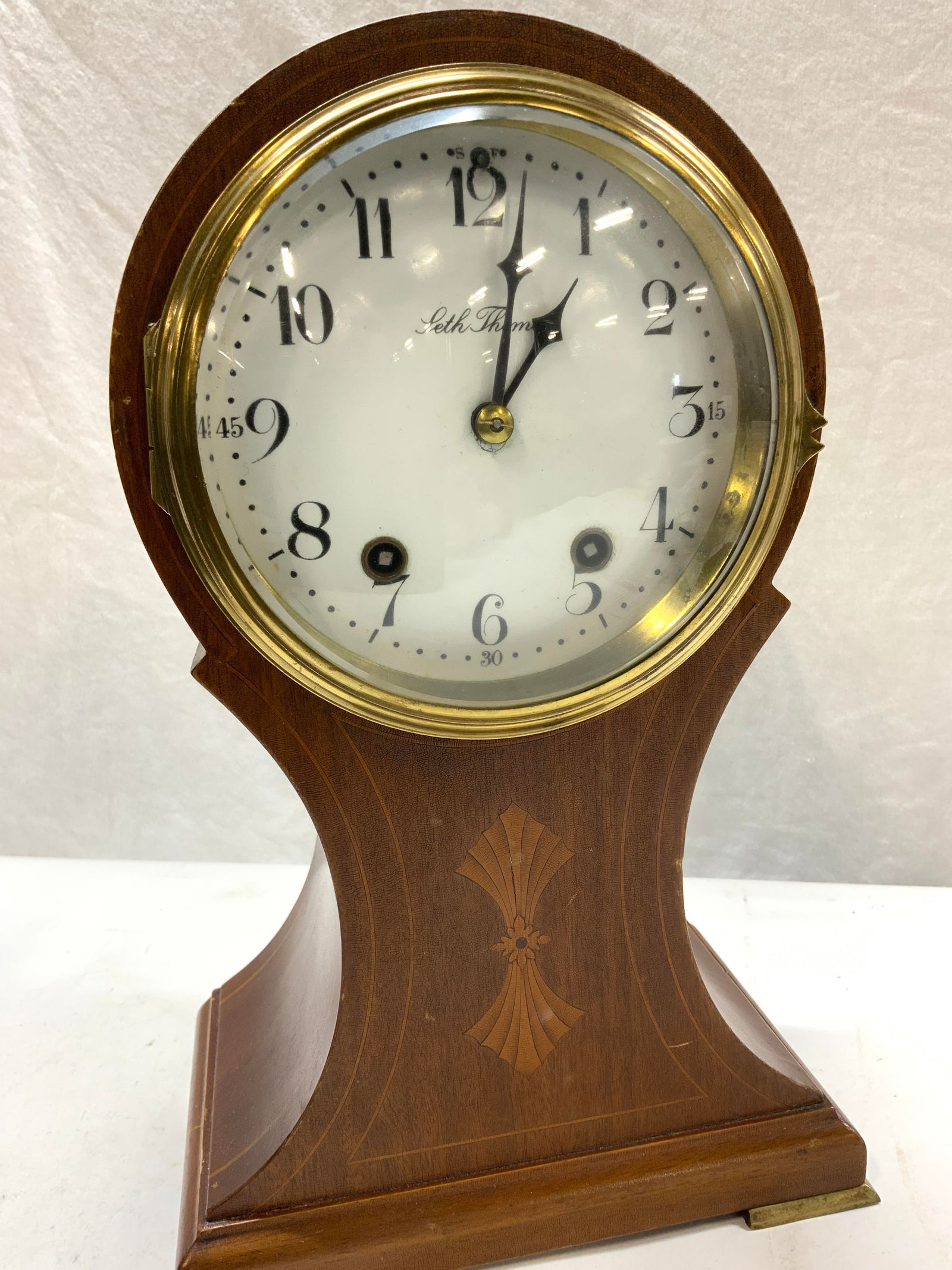SETH THOMAS Wood Mantle Clock USA, Antique (1 of 9)