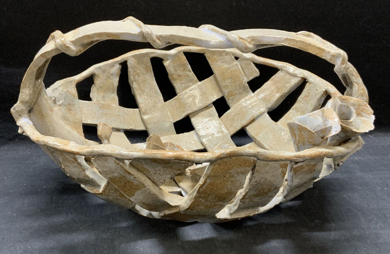 Handmade Woven Ceramic Flower Basket (1 of 7)