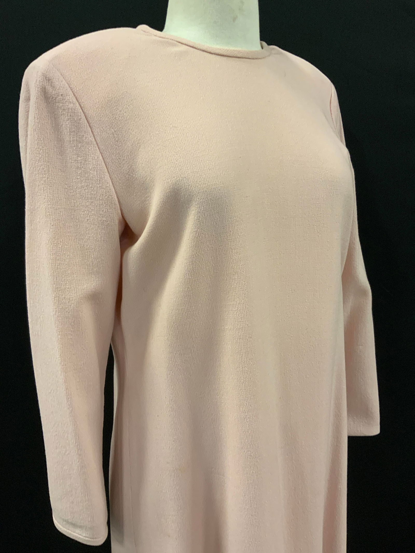 Ellen Tracy Lt Pink Long Sleeve Wool Shift, 2 (1 of 7)