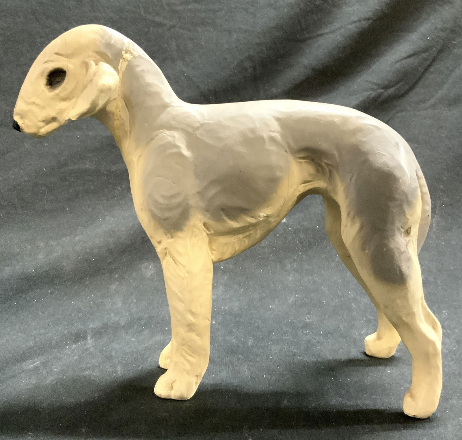 Vintage Painted Plaster Dog Figural (1 of 6)