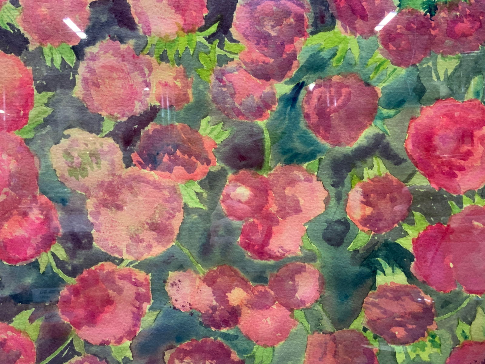 Red Flowers Watercolor Painting (1 of 7)