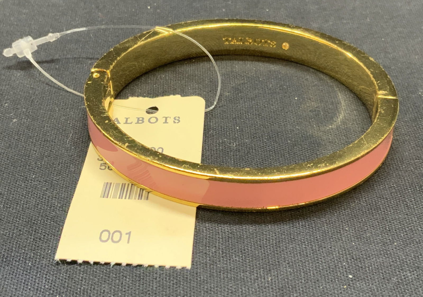 Talbots Gold Tone Pink Enamel Bracelet NWT (1 of 6)