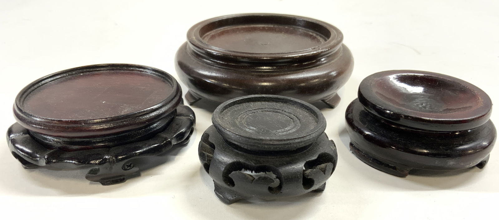 Lot 4 Carved Wooden Asian Pedestals (1 of 8)