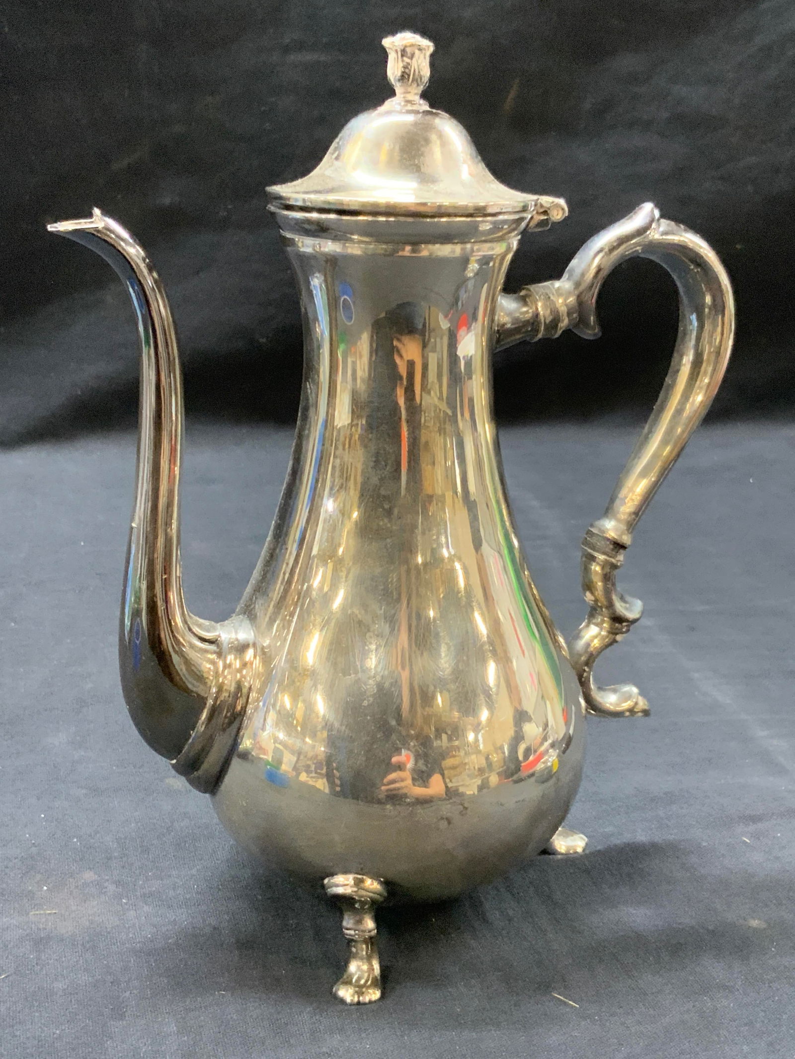 International Silver Co. Vtg Plated Footed Tea Pot (1 of 8)