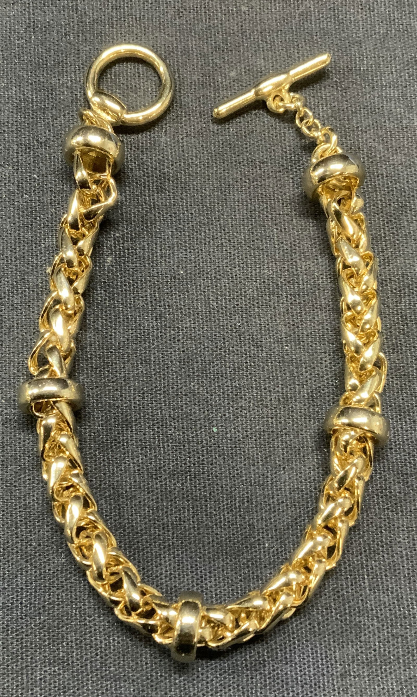 Ralph Lauren Gold Tone Mesh Chain Bracelet (1 of 6)