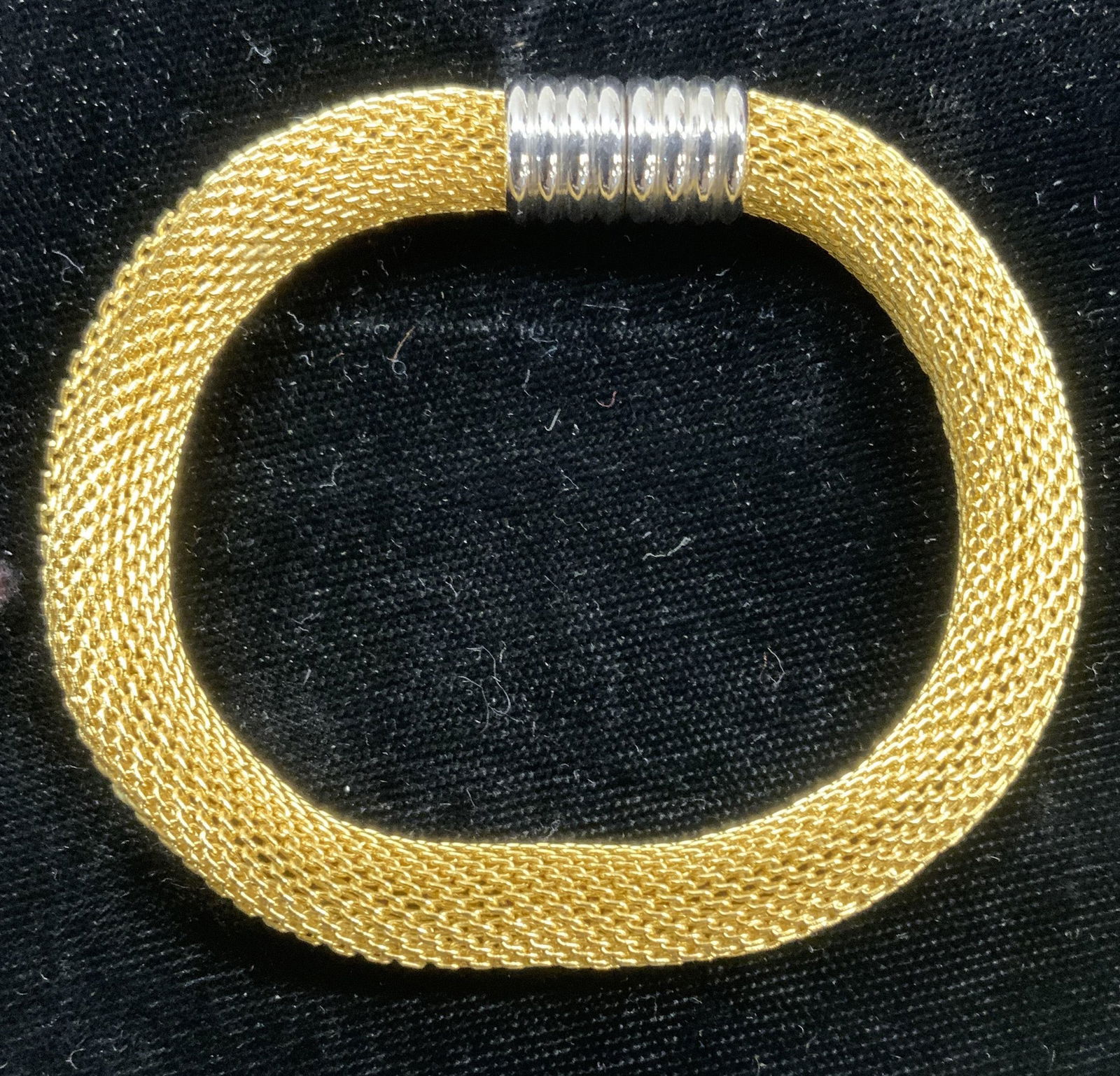 Gold tone Metal Mesh Magnetic Bracelet (1 of 6)