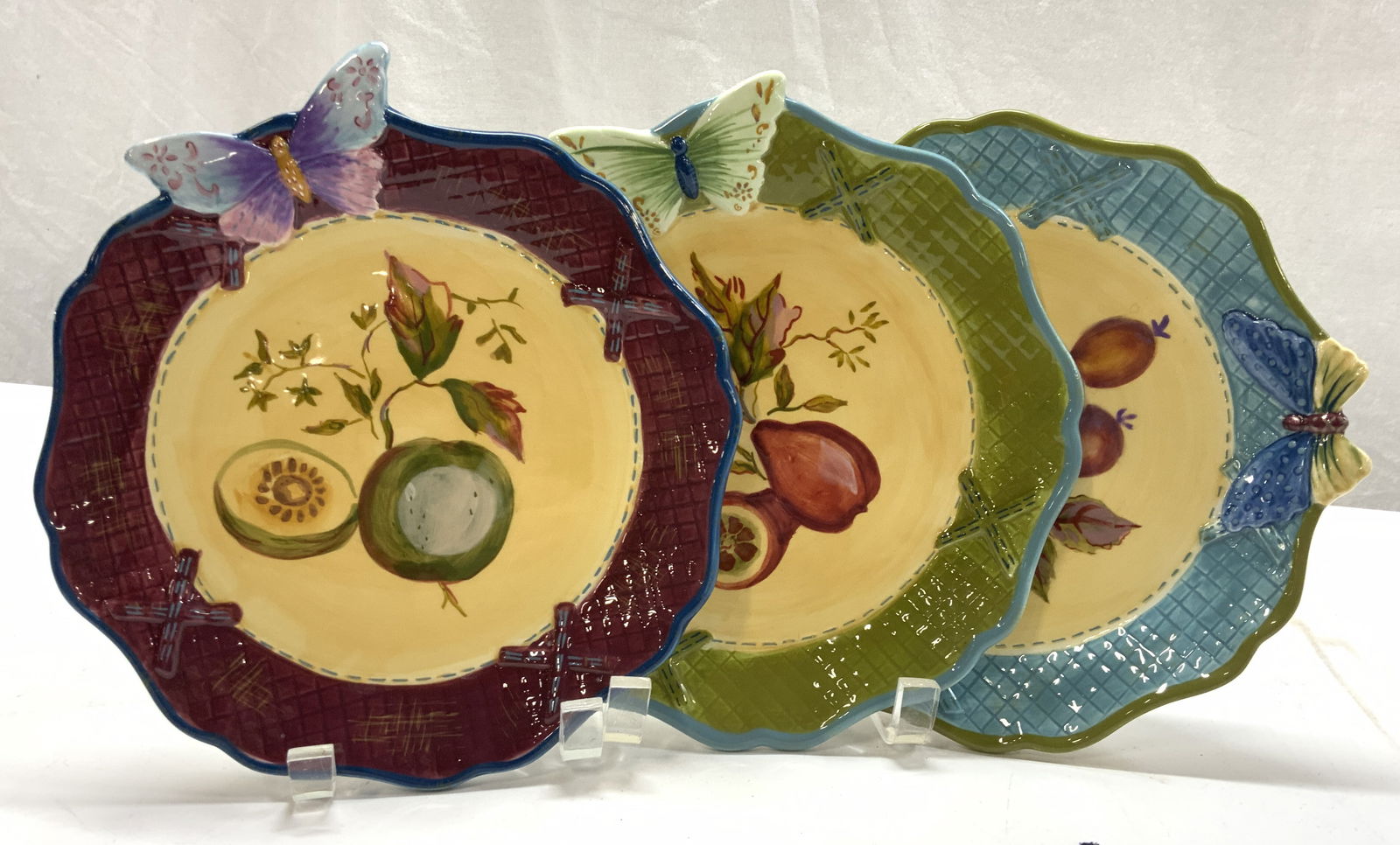 3 Tracy Porter Hand Painted Porcelain Plates (1 of 6)