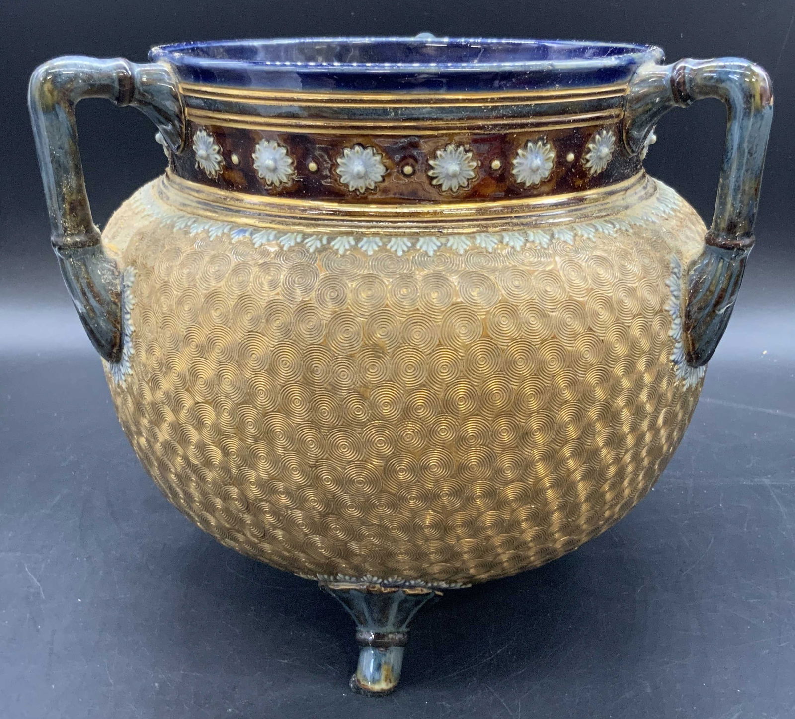 Royal Doulton Gold Swirl Lambeth Jardiniere Vase (1 of 13)