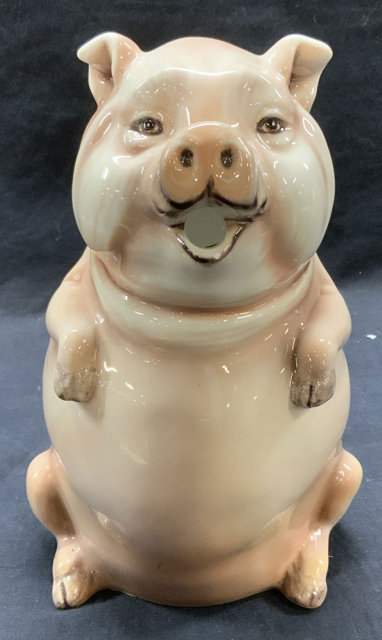 Porcelain Pig Majolica Water Pitcher, Italy (1 of 7)