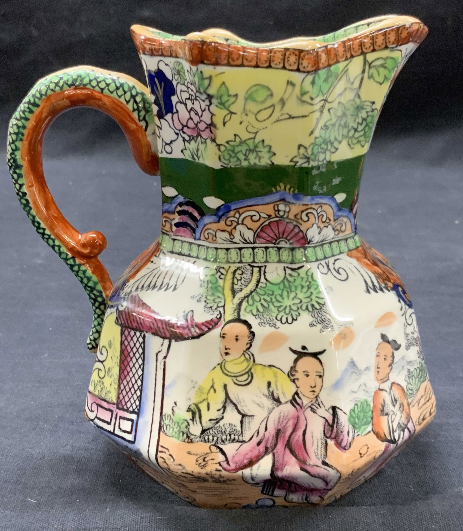 Masons Hand Painter Asian Style Ceramic Pitcher (1 of 8)