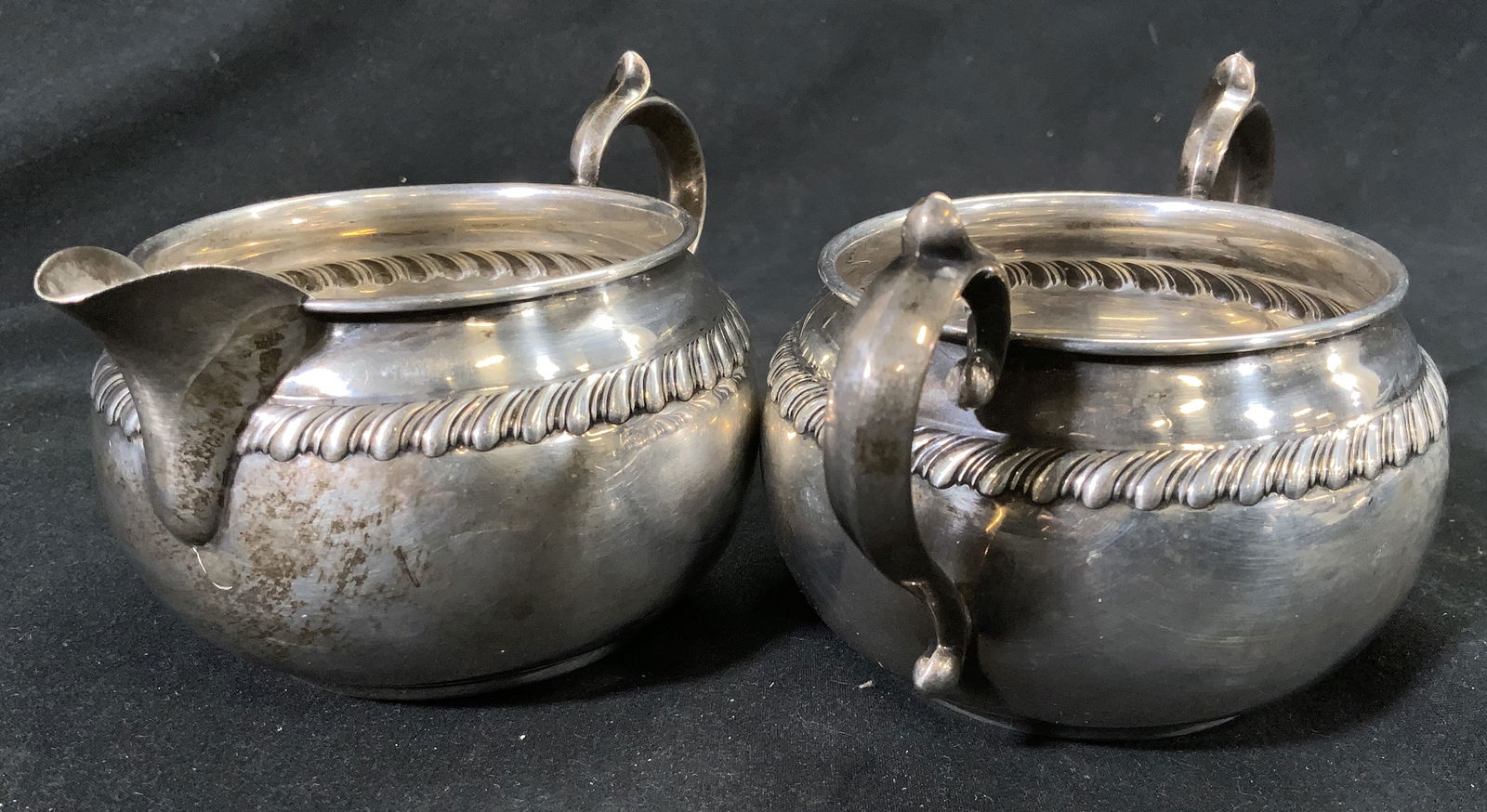 GORHAM STERLING SIL Creamer & Sugar Bowl, 2 (1 of 6)