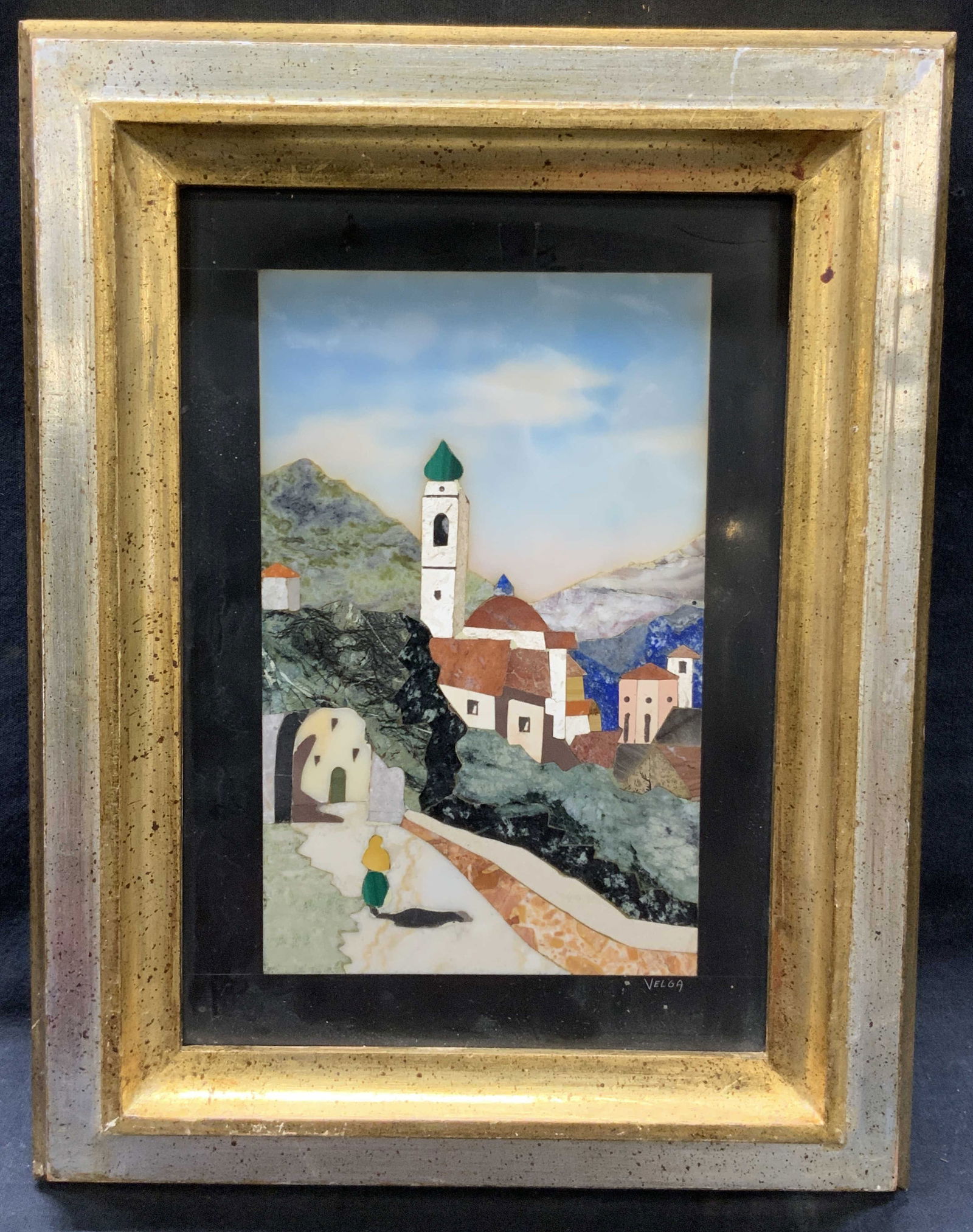 Velga Signed Italian Stone Inlayed Artwork, Italy (1 of 11)