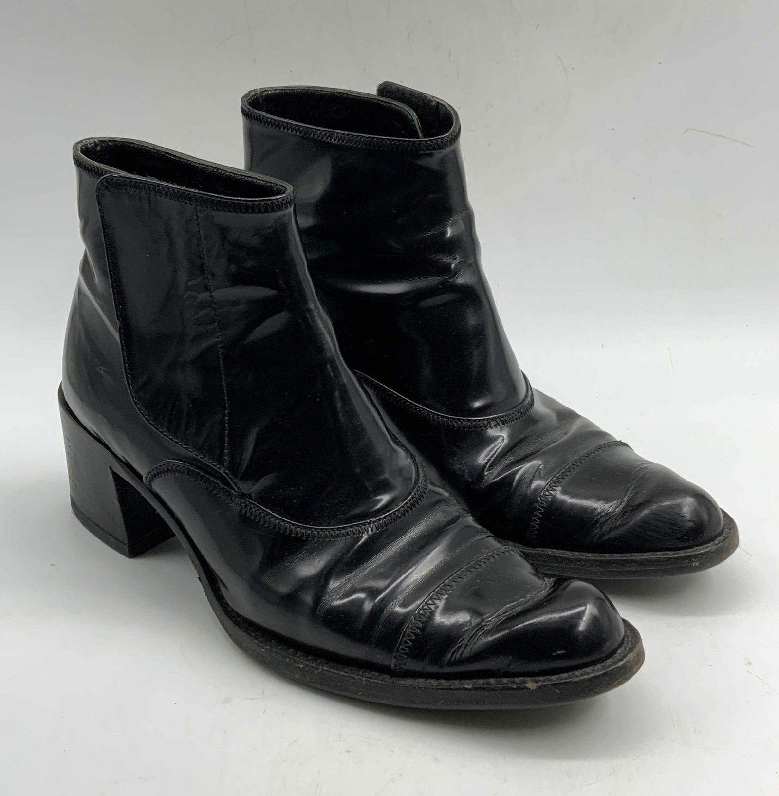 Prada Black Patent Leather Ankle Boots, Italy (1 of 8)