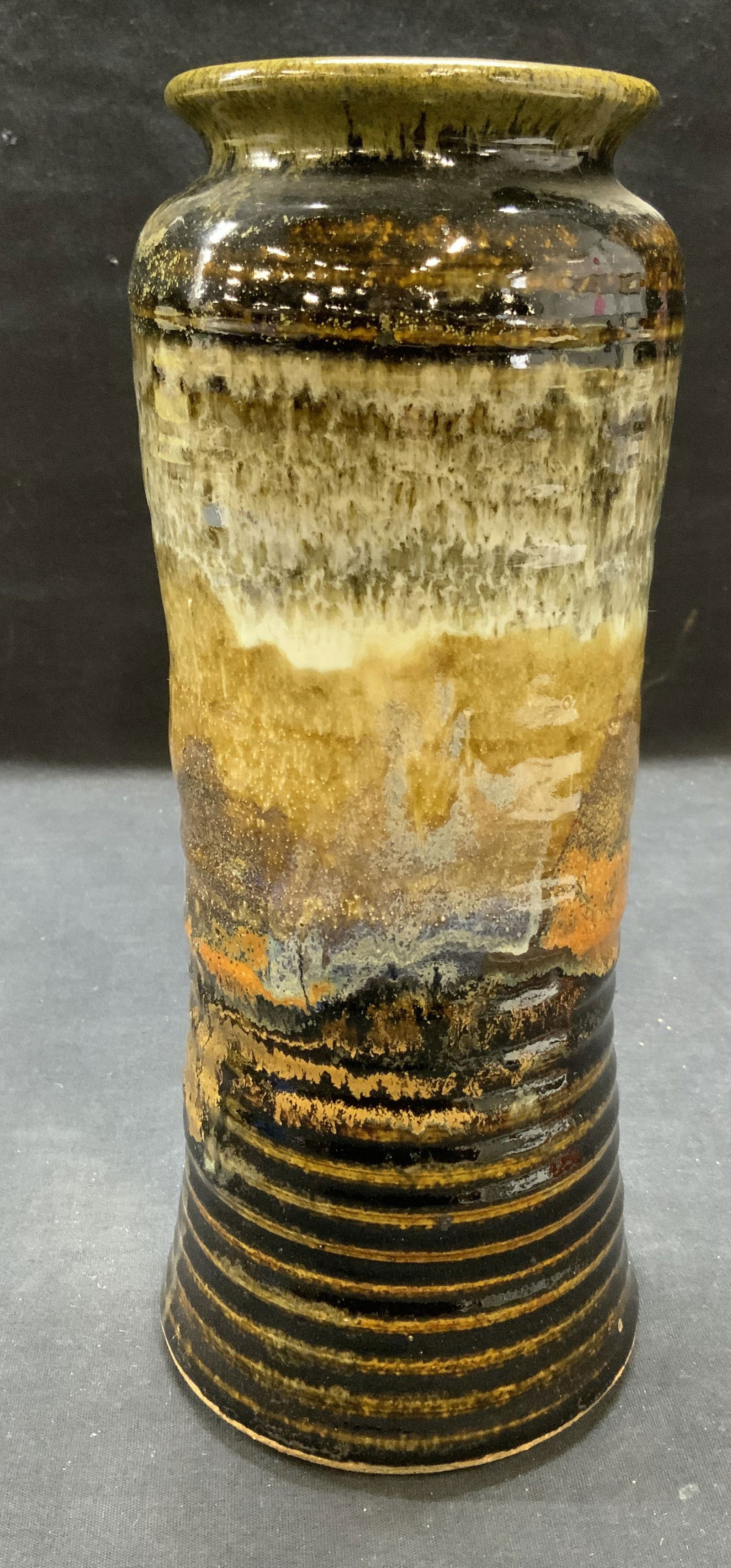 Signed Lewis Salt Glaze Art Pottery Vase (1 of 6)