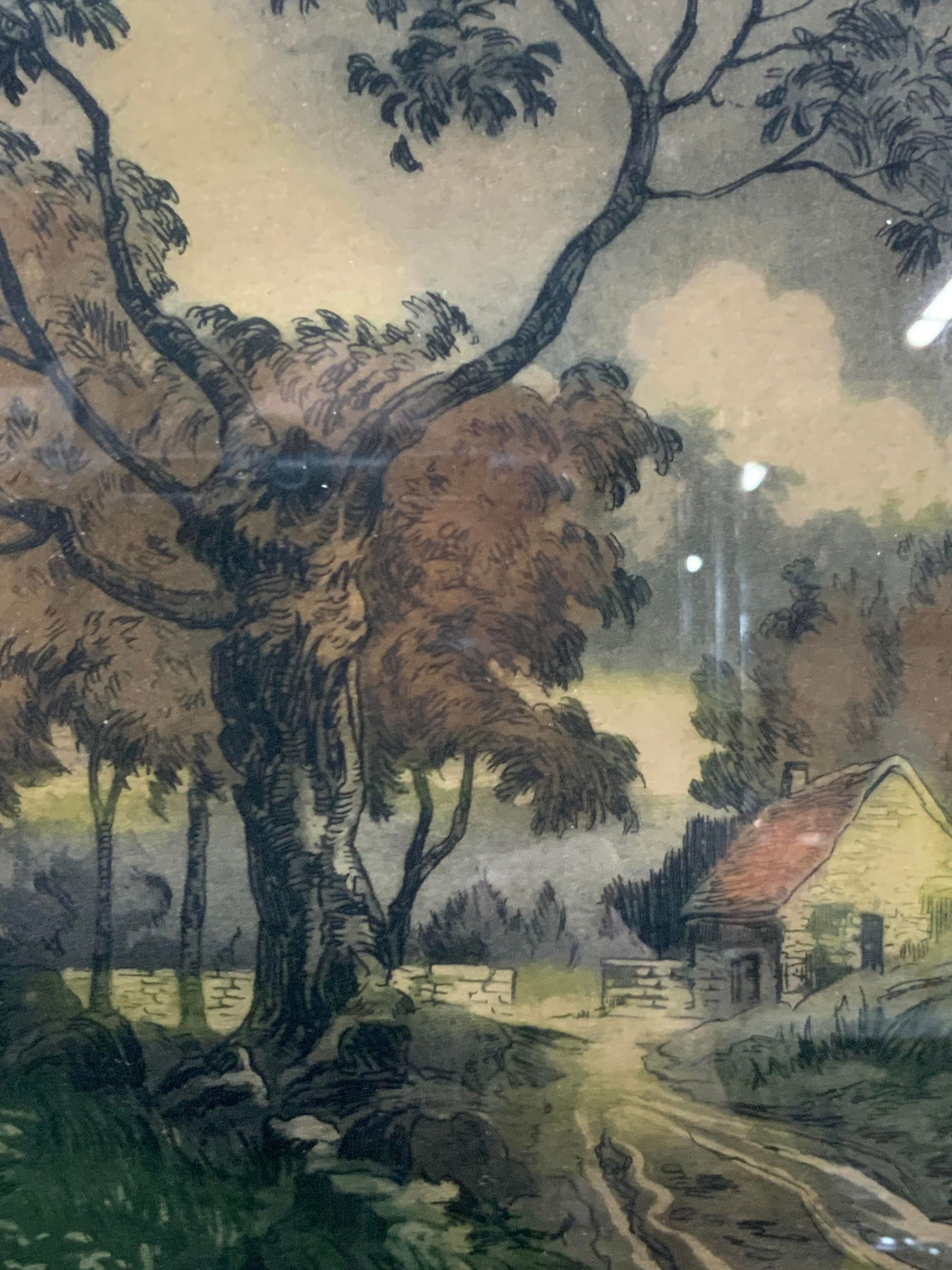 Signed Vintage Landscape Etching (1 of 10)