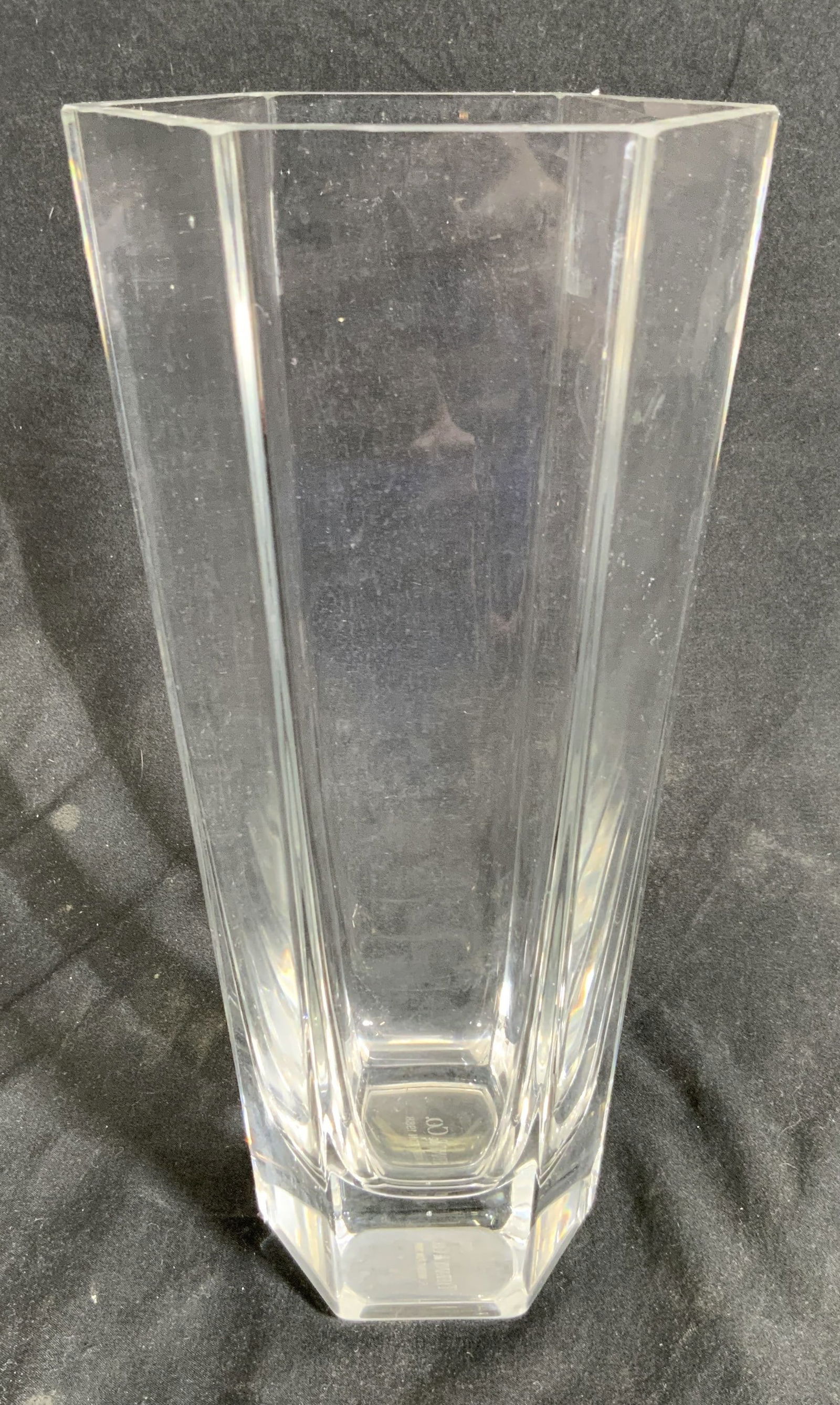 TIFFANY & CO Vintage Hex Crystal Vase Vessel 1988 (1 of 7)