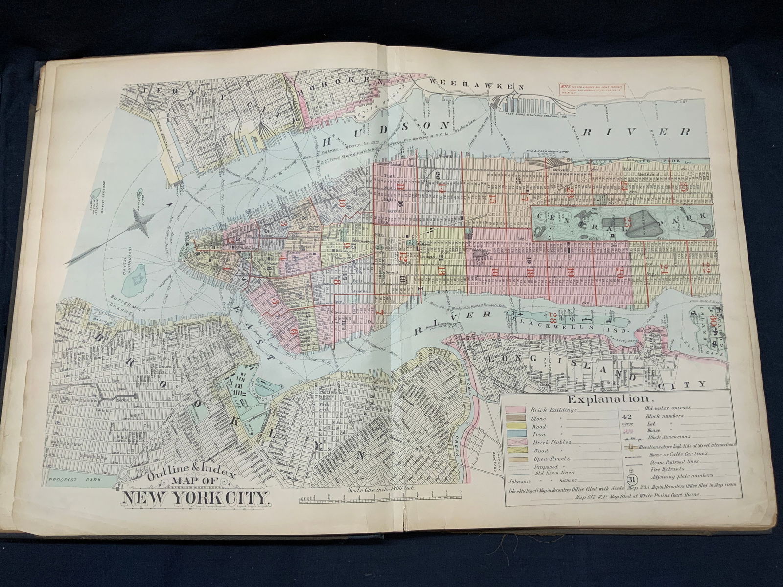 XL 1885 Robinsons Atlas Of NYC Illustr. Book (1 of 16)