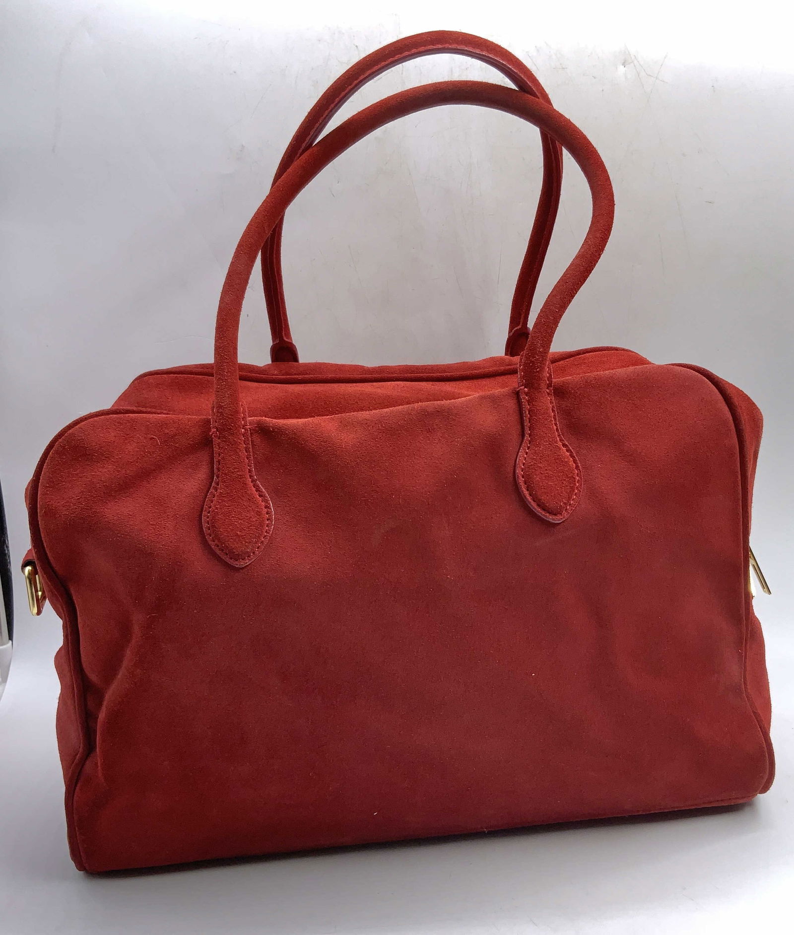 BALMAIN PARIS Red Suede Handbag, France (1 of 13)