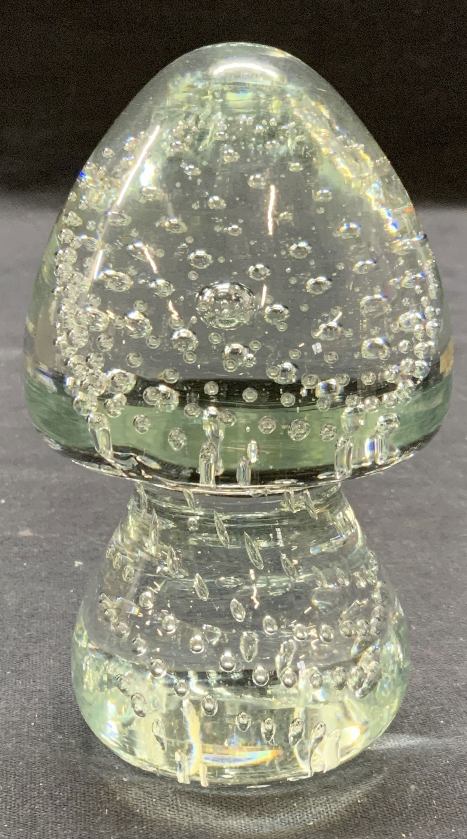 Hand Blown Bubble Mushroom Paperweight (1 of 6)