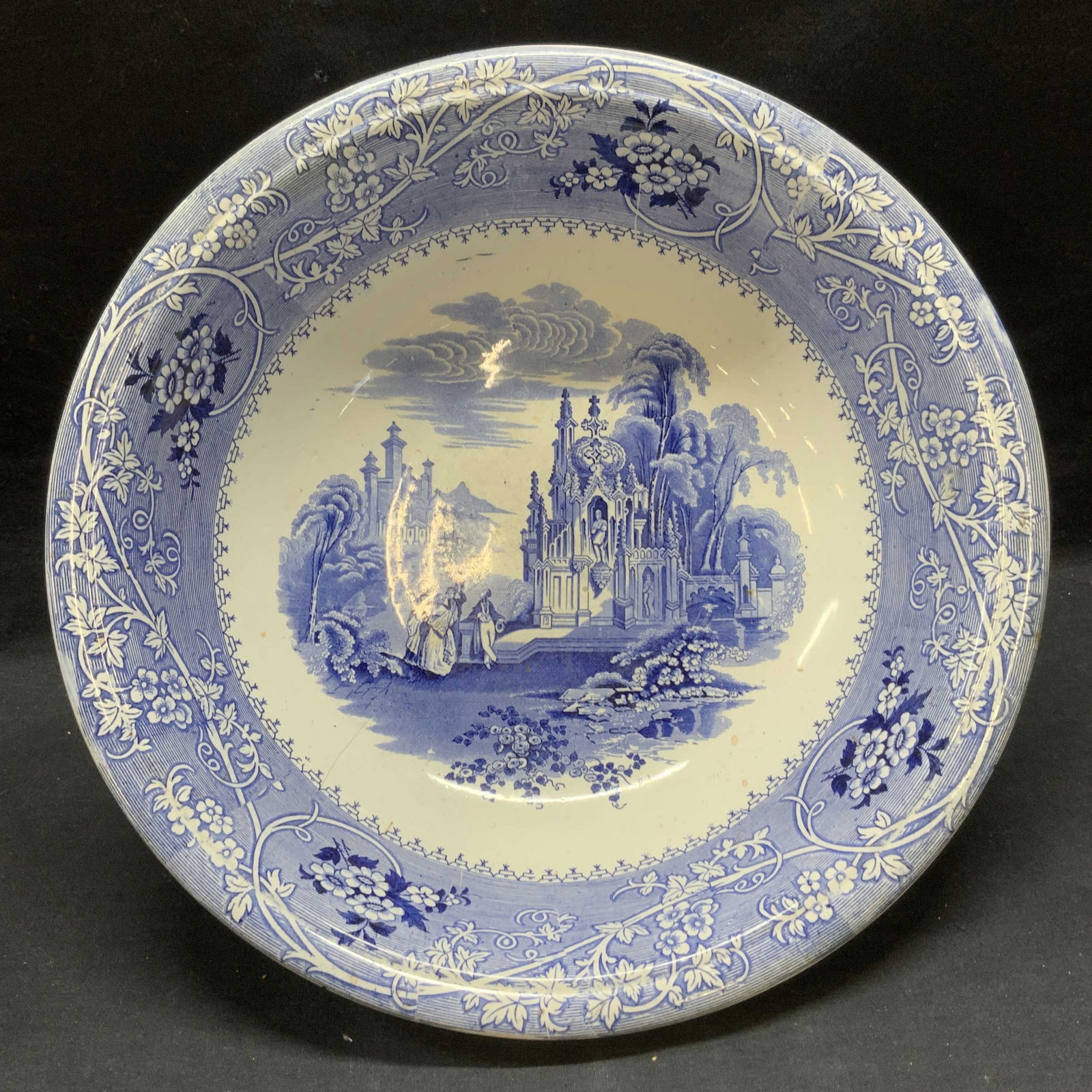 Vtg Imperial Granite Ceramic Transferware Bowl (1 of 9)