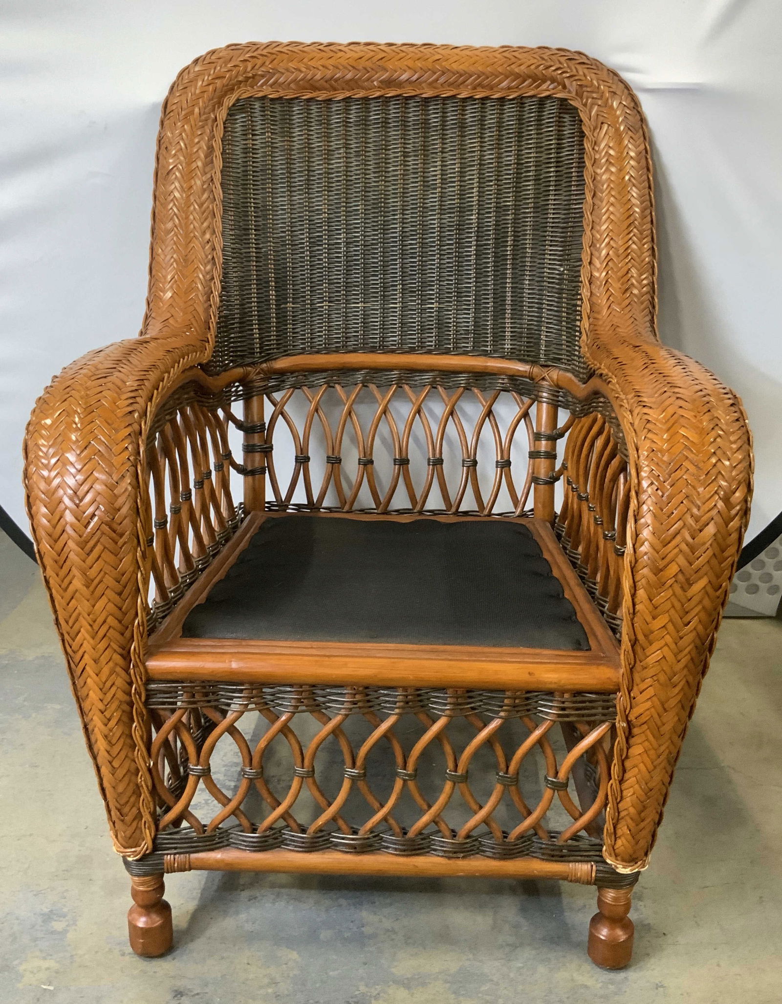 PALECEK Woven Rattan Armchair (1 of 11)