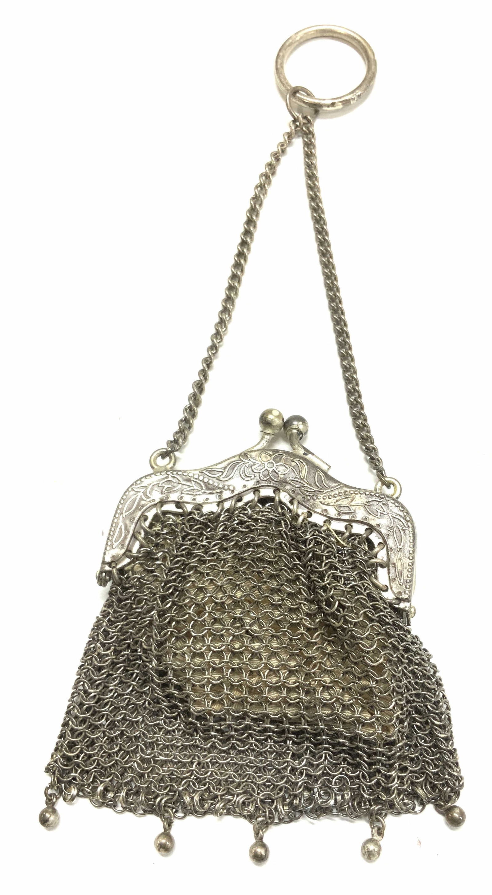 Antique Chainmail Dancers Purse w Ring (1 of 6)