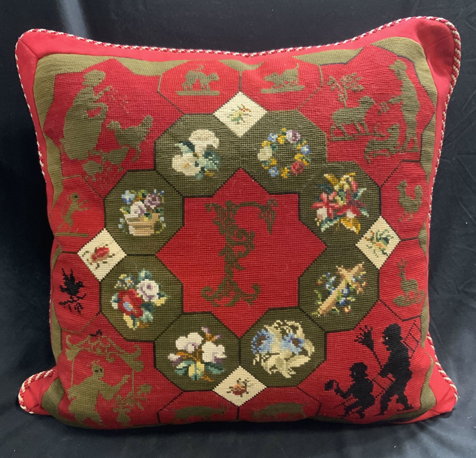 Diamond &Baratta Custom Needlepoint Feather Pillow (1 of 10)