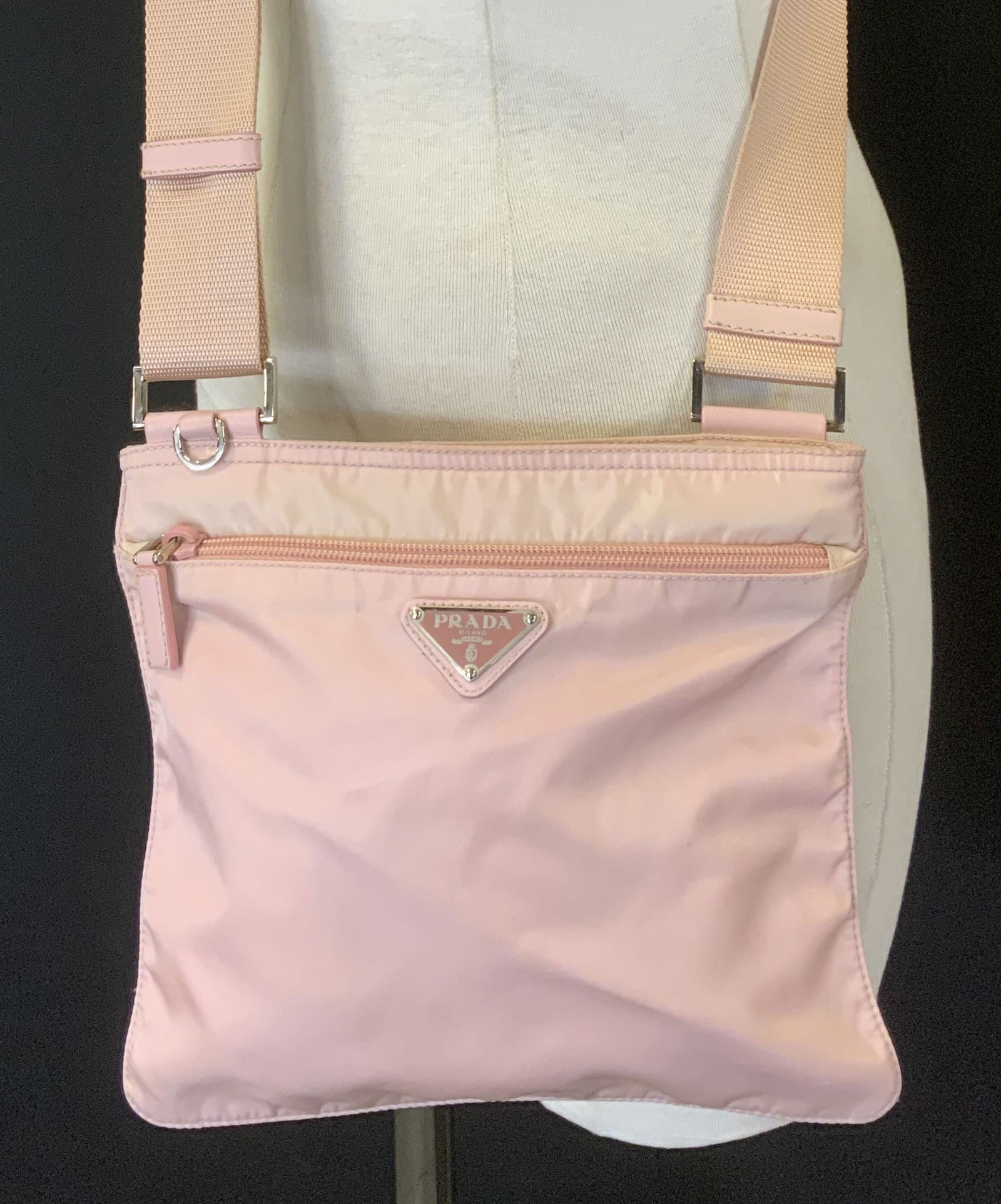 PRADA MILANO Pink Crossbody Bag w Duster, Italy (1 of 9)