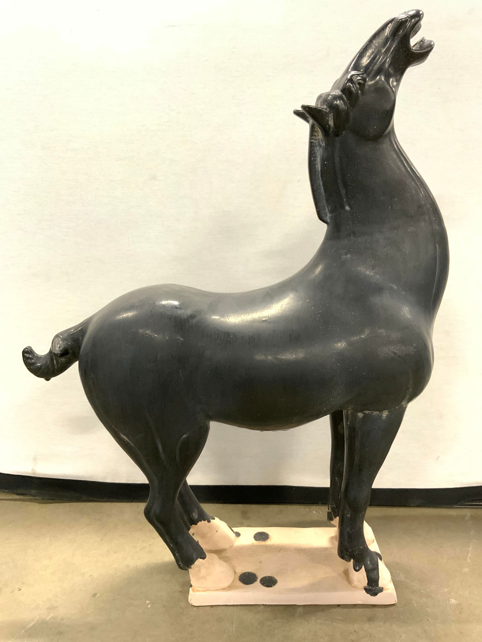 Tang Dynasty Style Ceramic Horse Figural 27in (1 of 8)