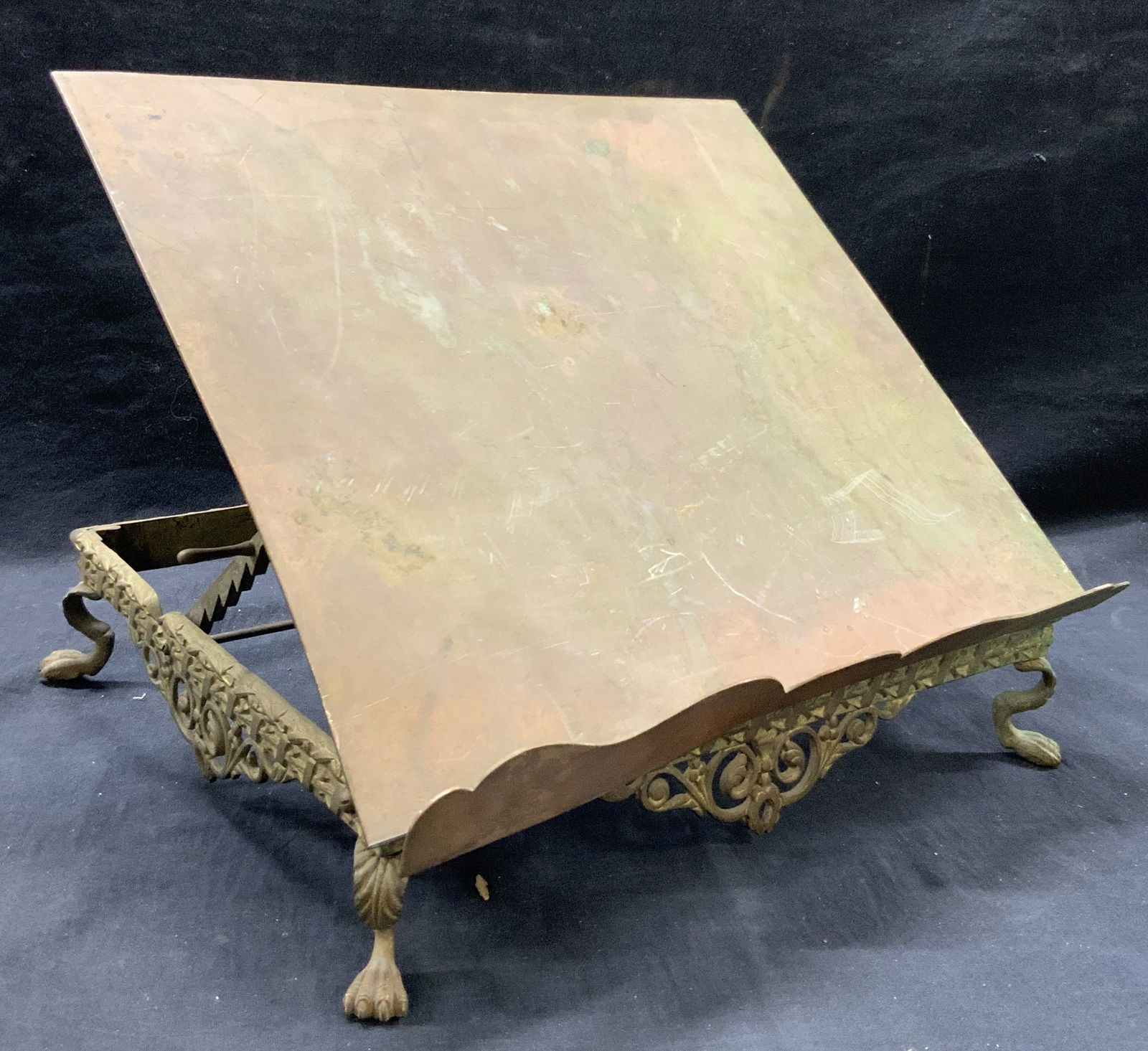 Vtg Paw & Claw Footed Brass Book Display (1 of 13)