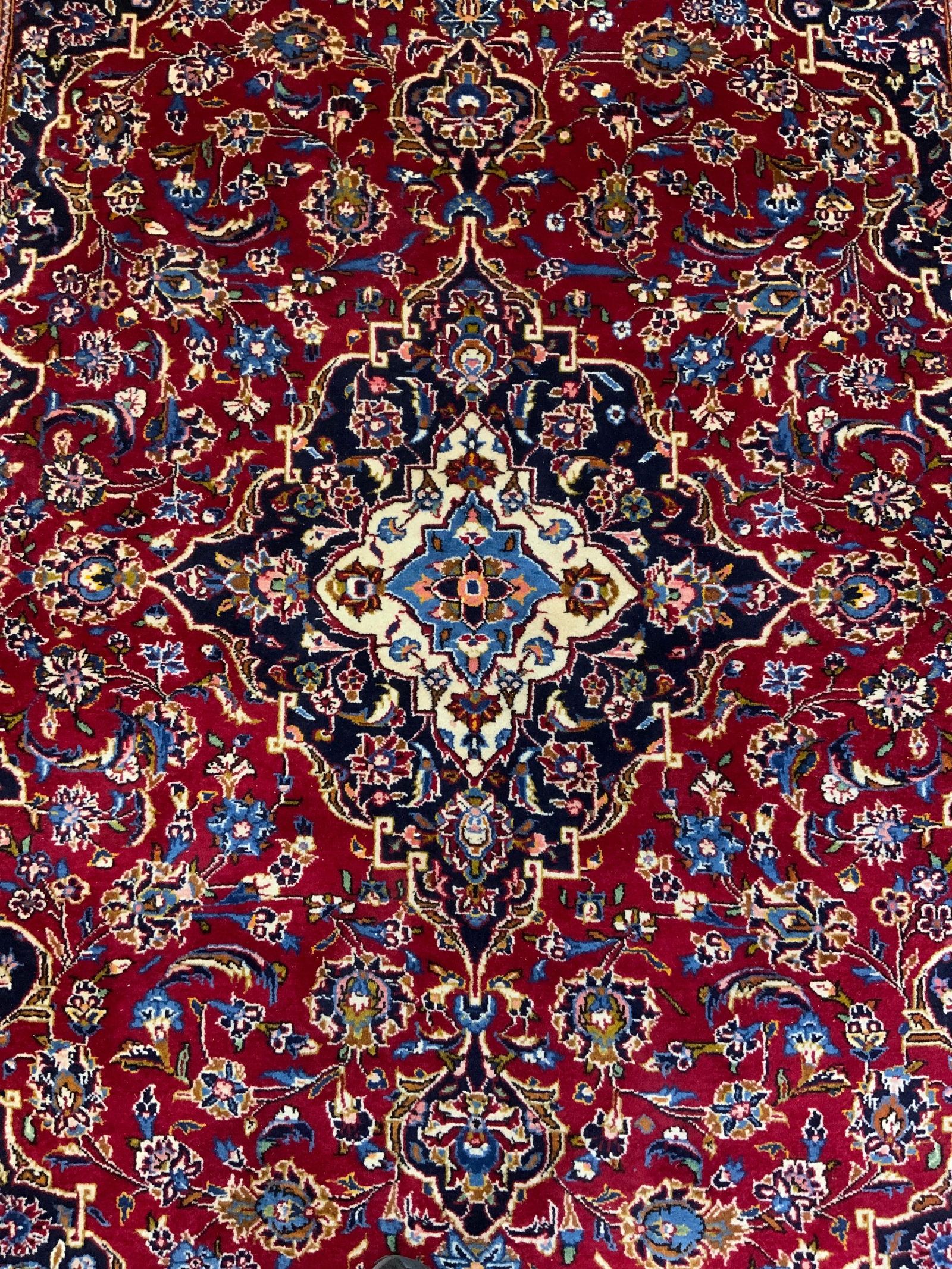 Vintage Handmade Fringed Persian Wool Rug (1 of 9)