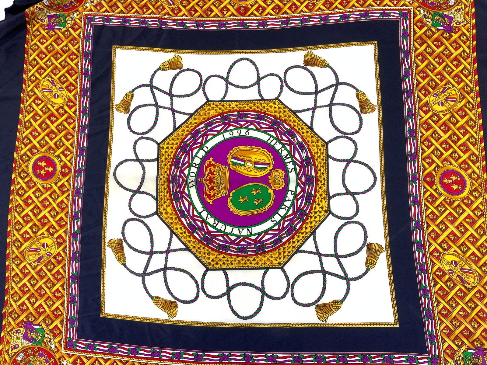 HERMES Paris Natural World Silk Scarf, 1996 France (1 of 13)